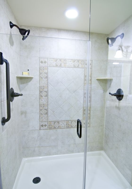 Modern Shower with Glass Panel